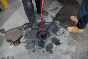 hyrdojetting sewer cleanout access