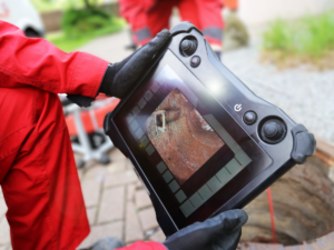 Professional sewer line inspection for homeowner in Nashville using camera inspection